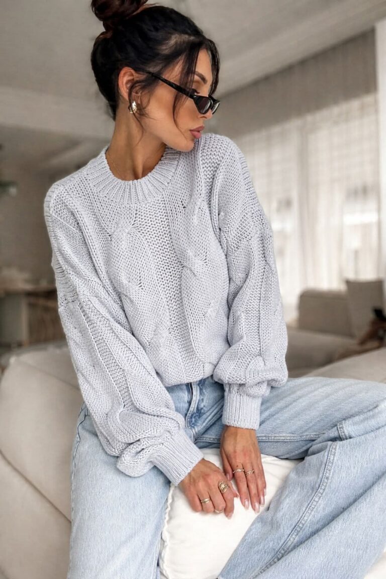 Sweter ROMA 36 38 40 42 44 szary