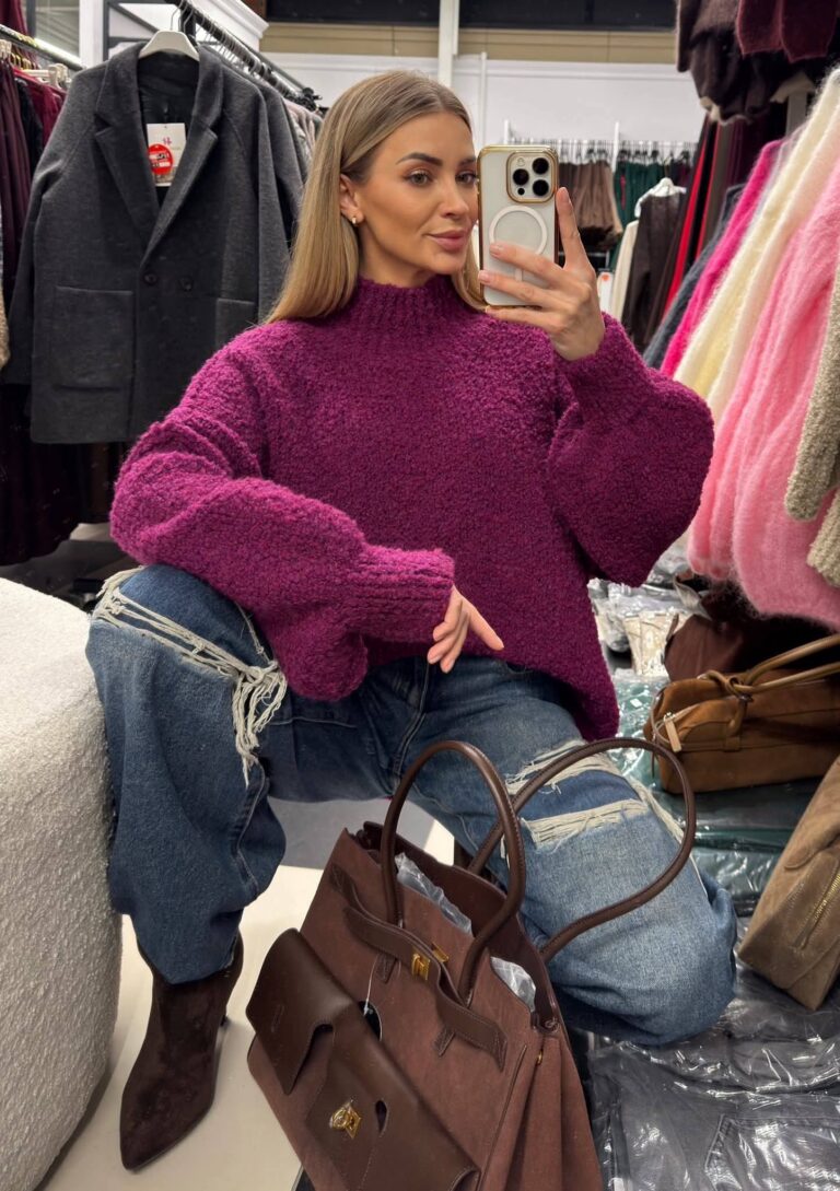 Golf sweter BAMBINI fuksja bukla 36 38 40 42 44 46 48