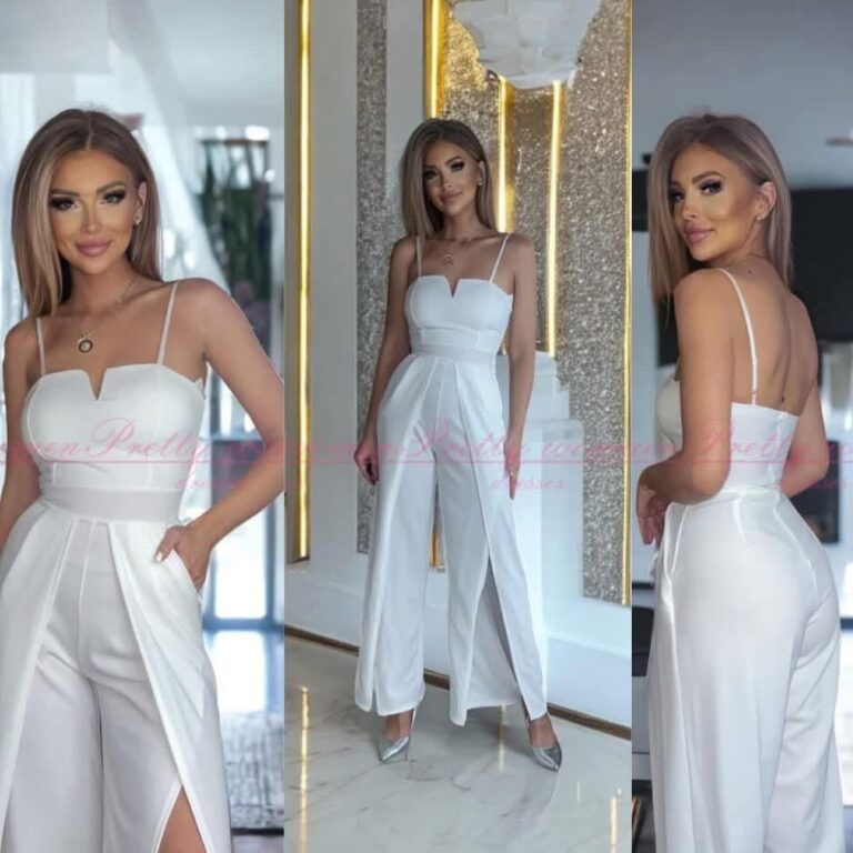 Kombinezon biały VERA na ramiączkach 36/S