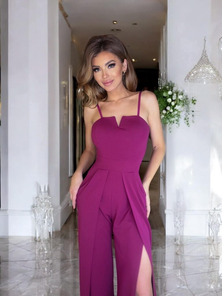 Kombinezon VERA Fuksja 40/L na ramiączkach