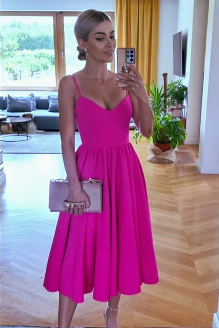 Sukienka midi różowa CHANTEL 40/L