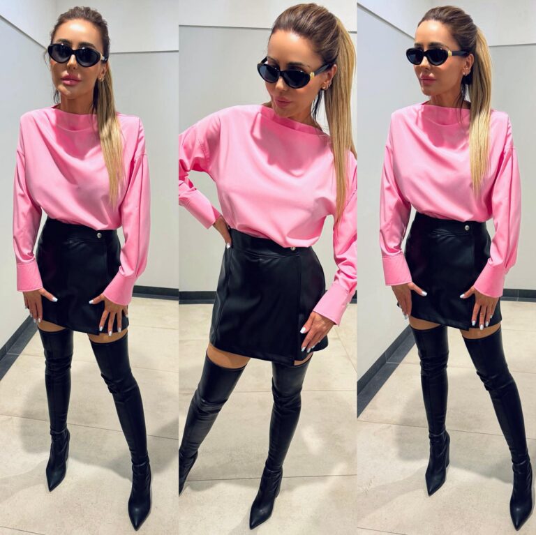 Spódnico-spodenki NESTI 38/M czarne skóra eko