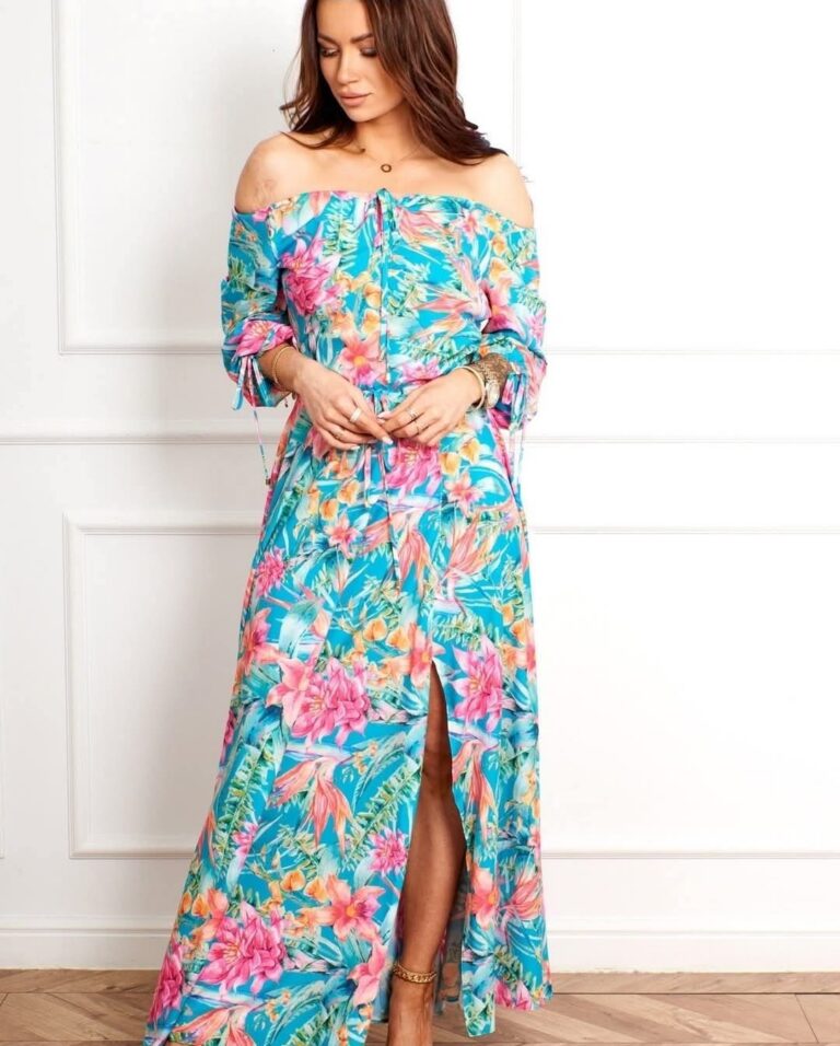 Sukienka hiszpanka SAMANTA kolorowa 46/48 długa