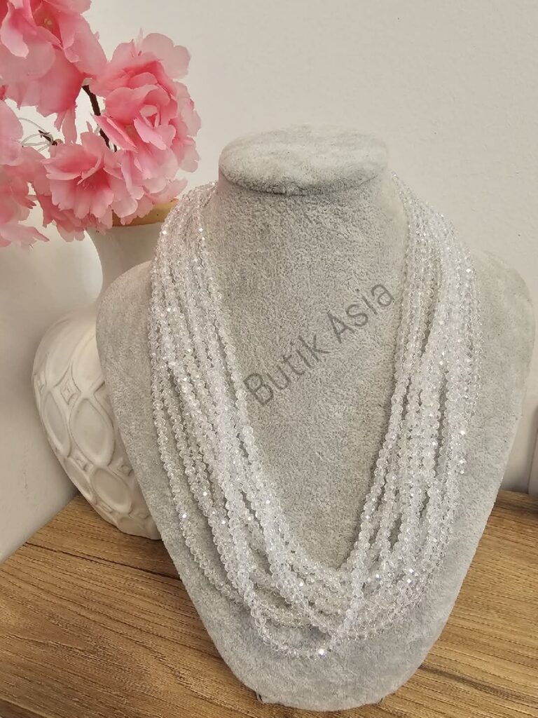 Naszyjnik koraliki kryształki