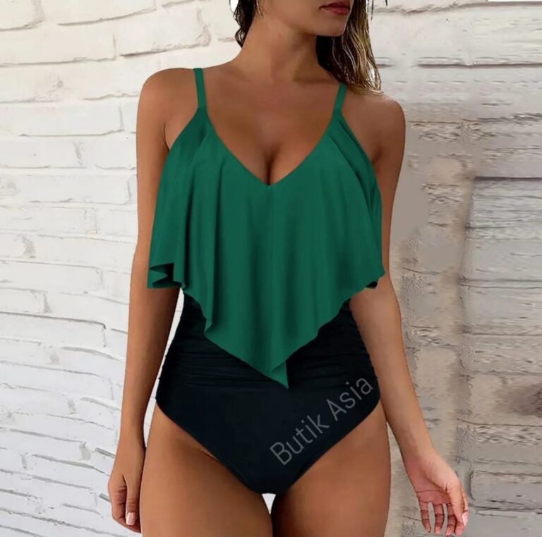 Strój kąpielowy jednoczęściowy CIOVO 40/L czarny zielony