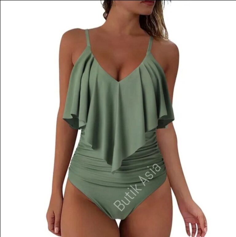 Strój kąpielowy jednoczęściowy 42/XL khaki