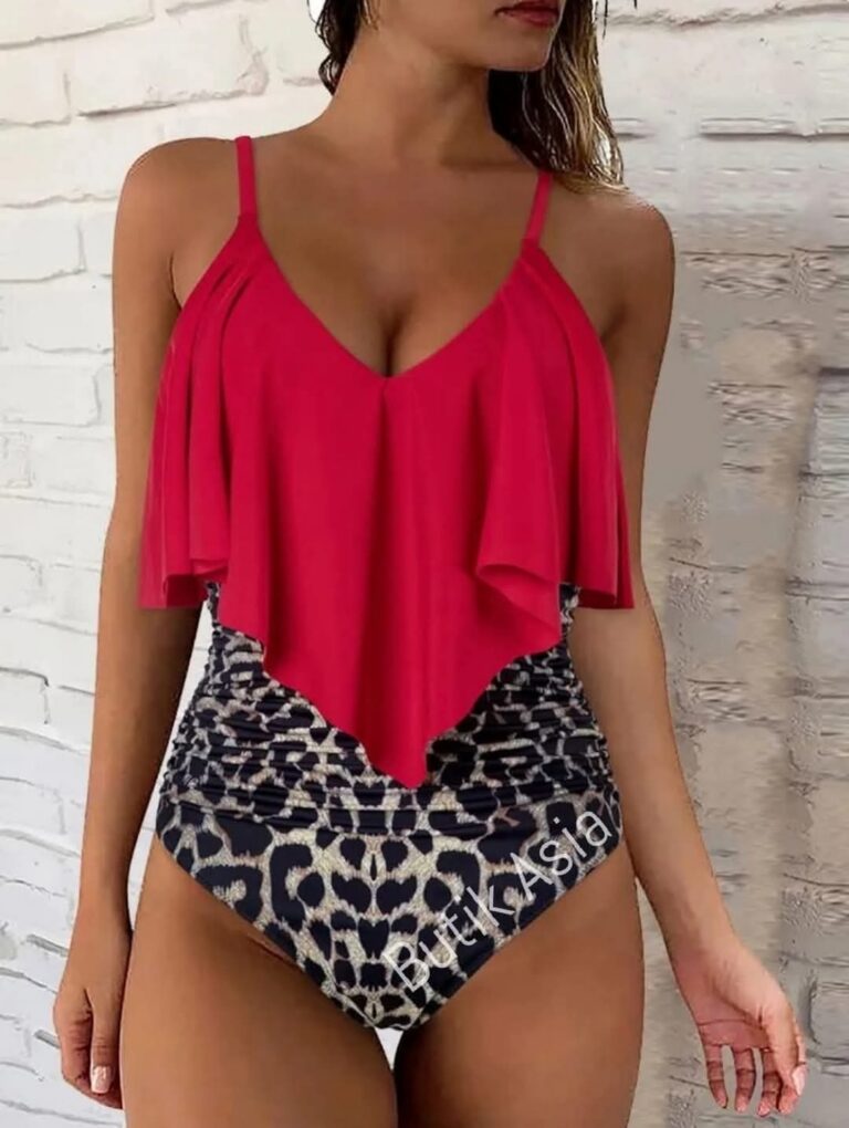 Strój jednoczęściowy 36/S CIOVO czerwony panterka