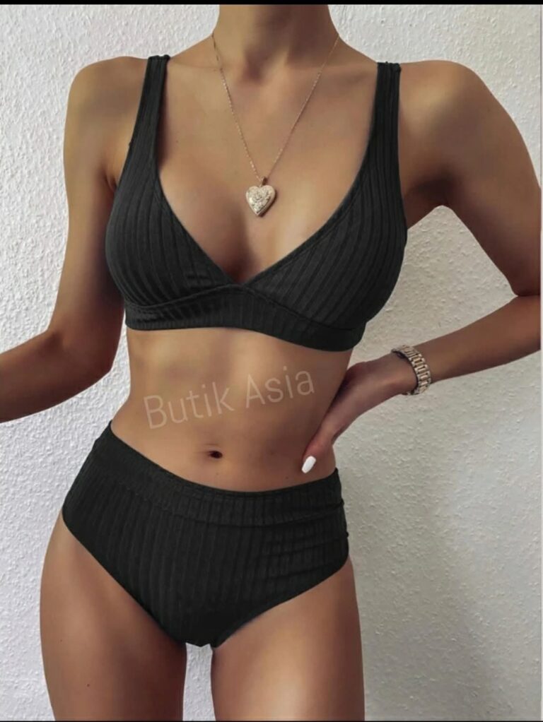 Strój kąpielowy dwuczęściowy czarny 36/S